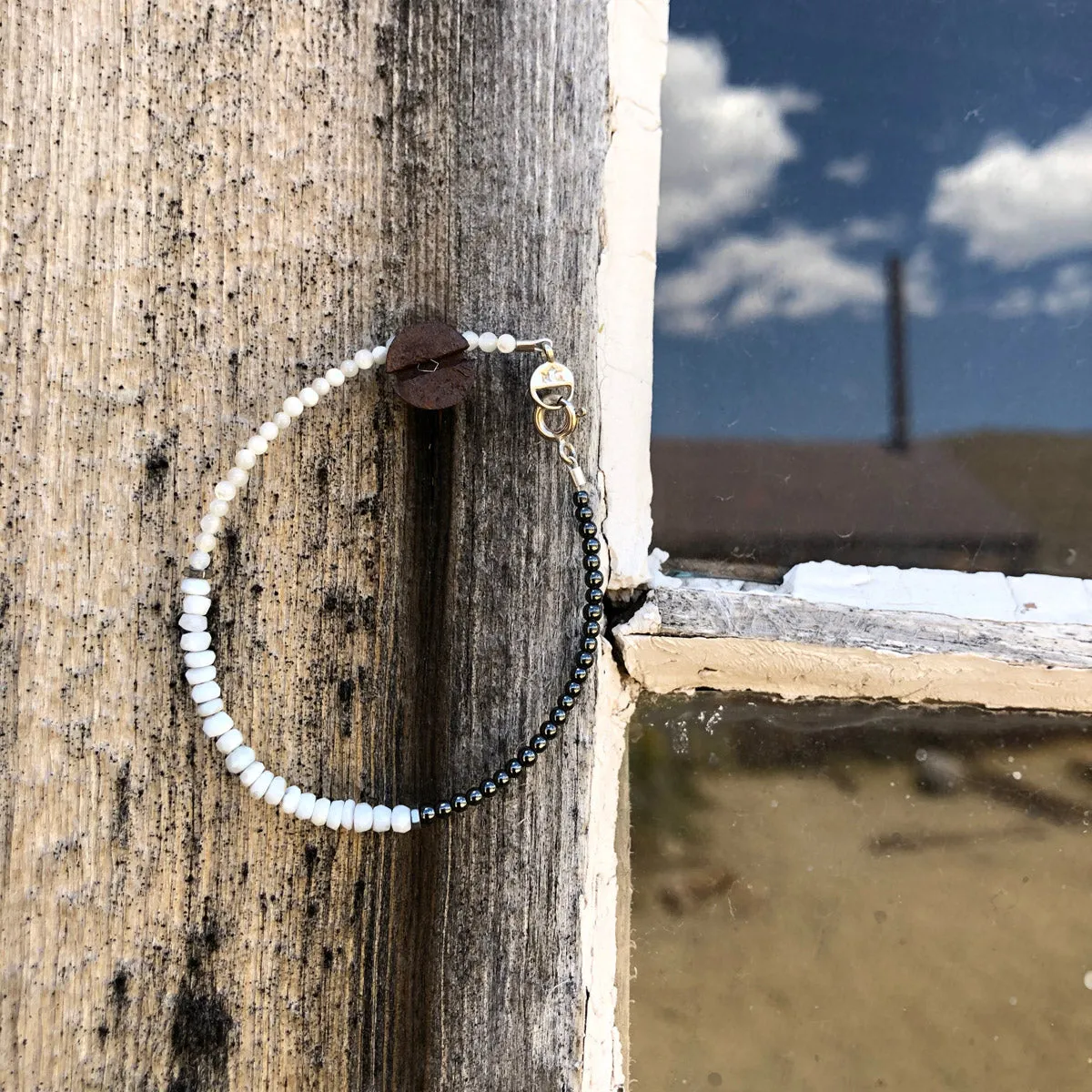 "Bodie" Blue Opal Gemstone Beaded Bracelet