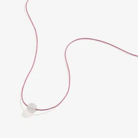 Rose Quartz Gemstone Cord Necklace