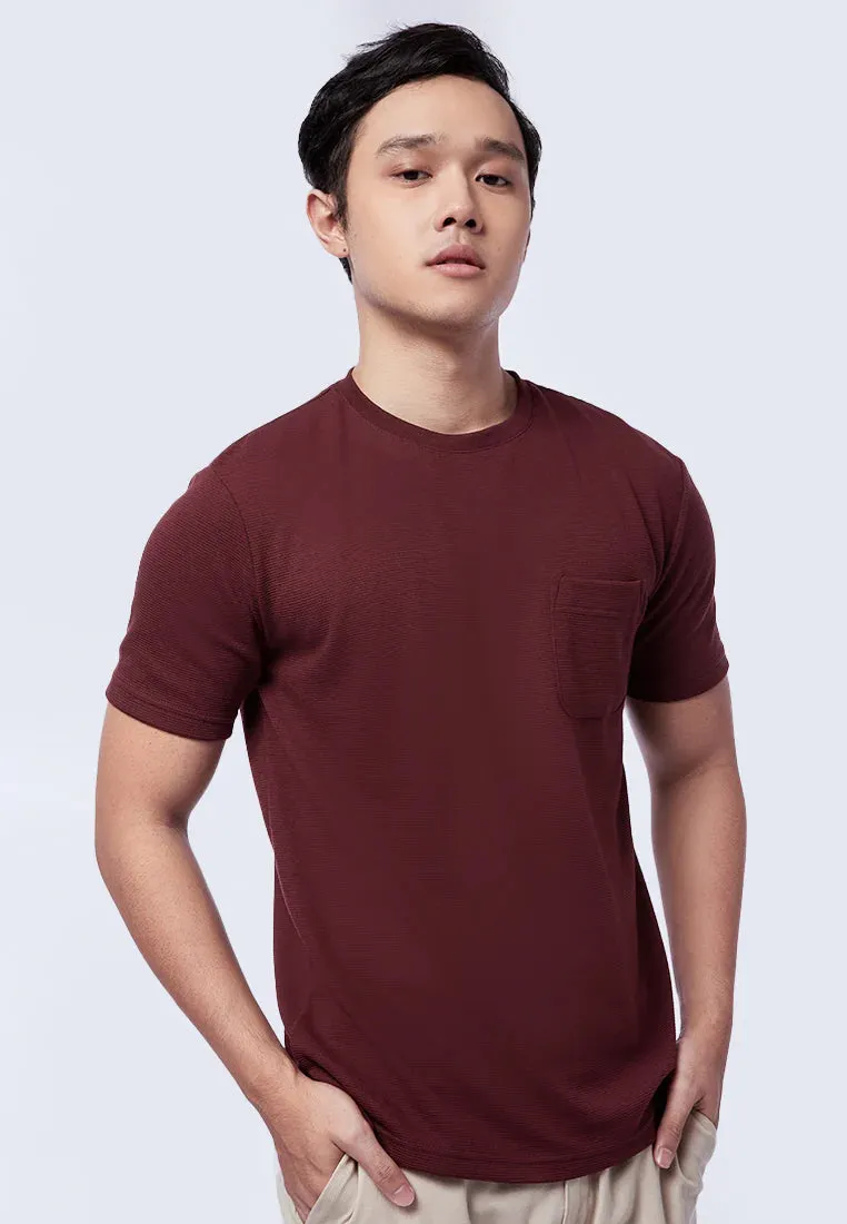 Round Neck T-Shirt with Pocket Details