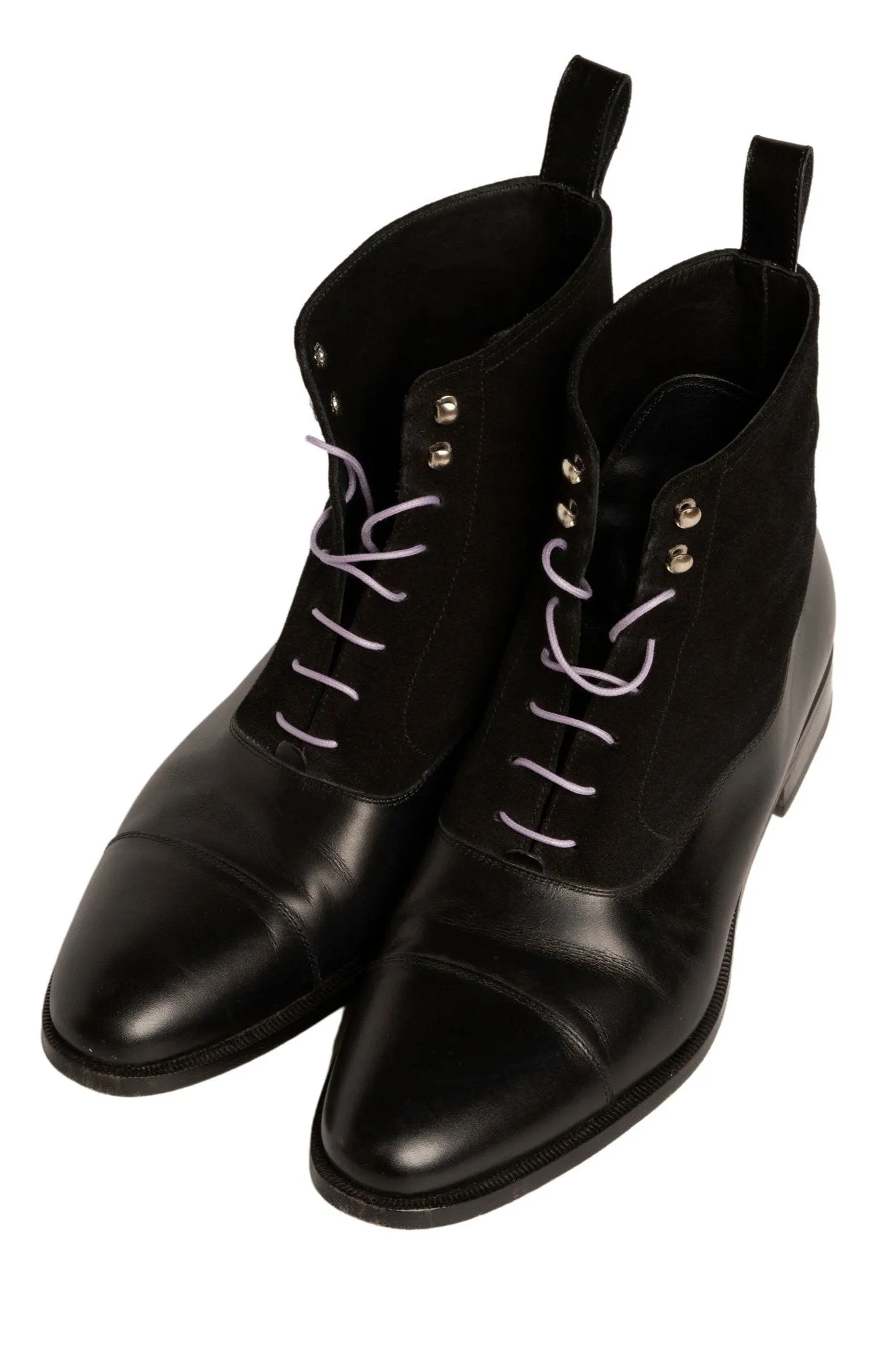 Round Violet Waxed Cotton Bootlaces