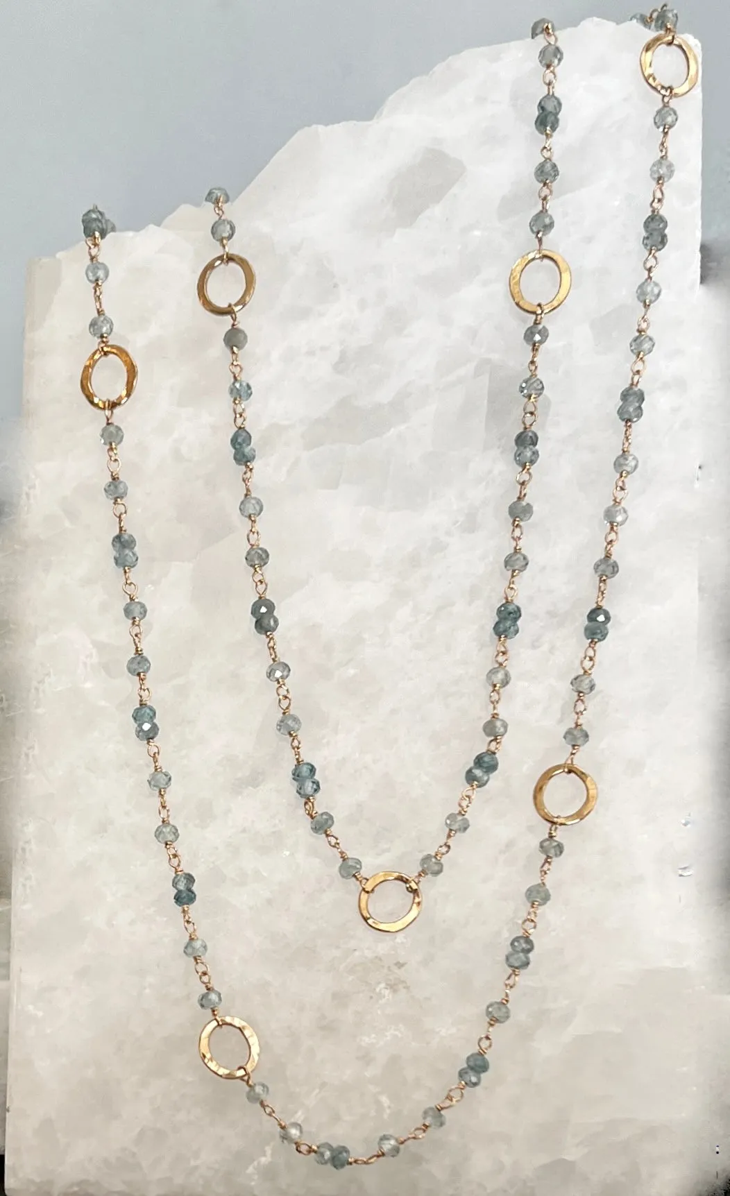 Seaton II Wrapping Necklace Blue Zircon Kai Stations