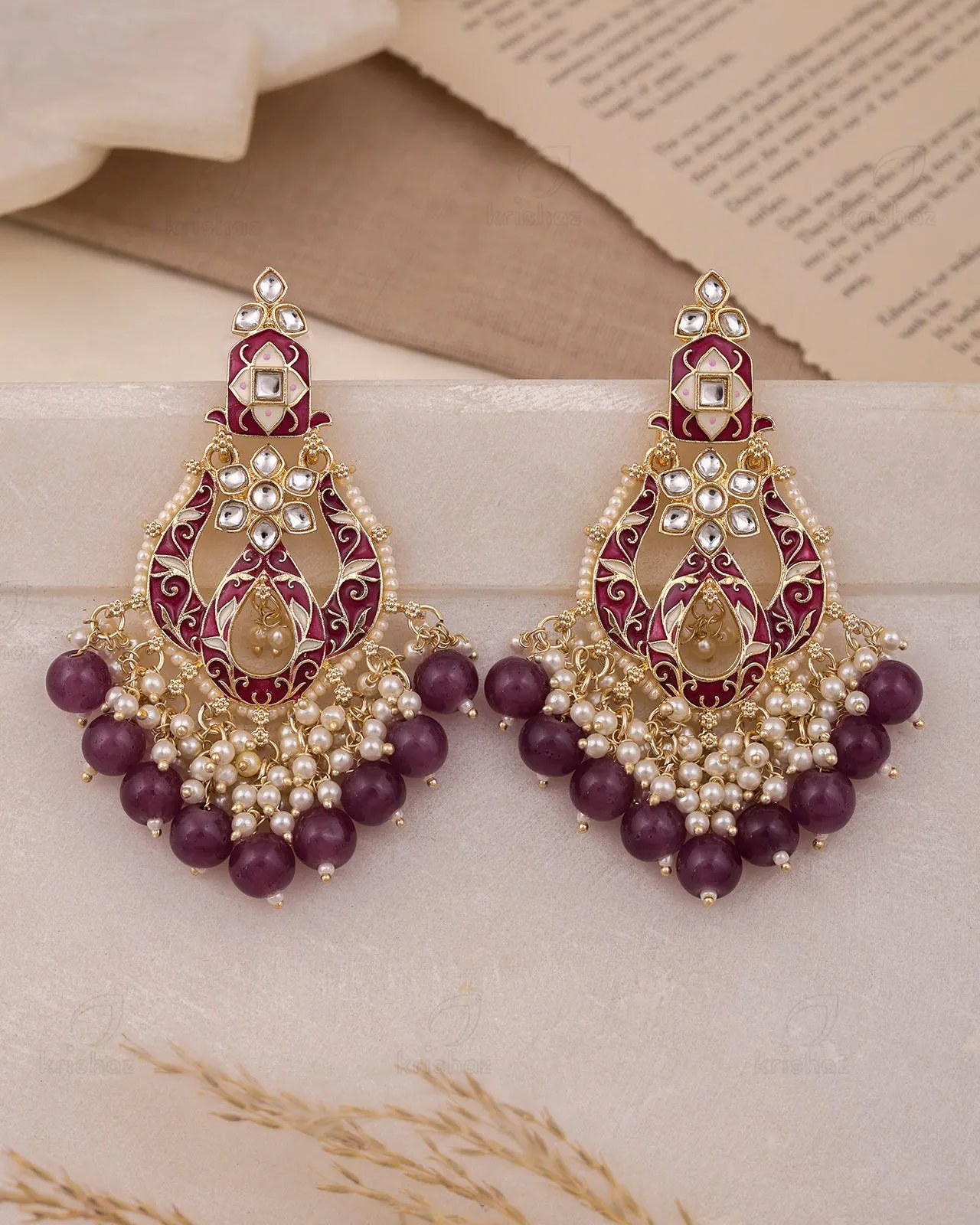 Sheetal Kundan Danglers-M