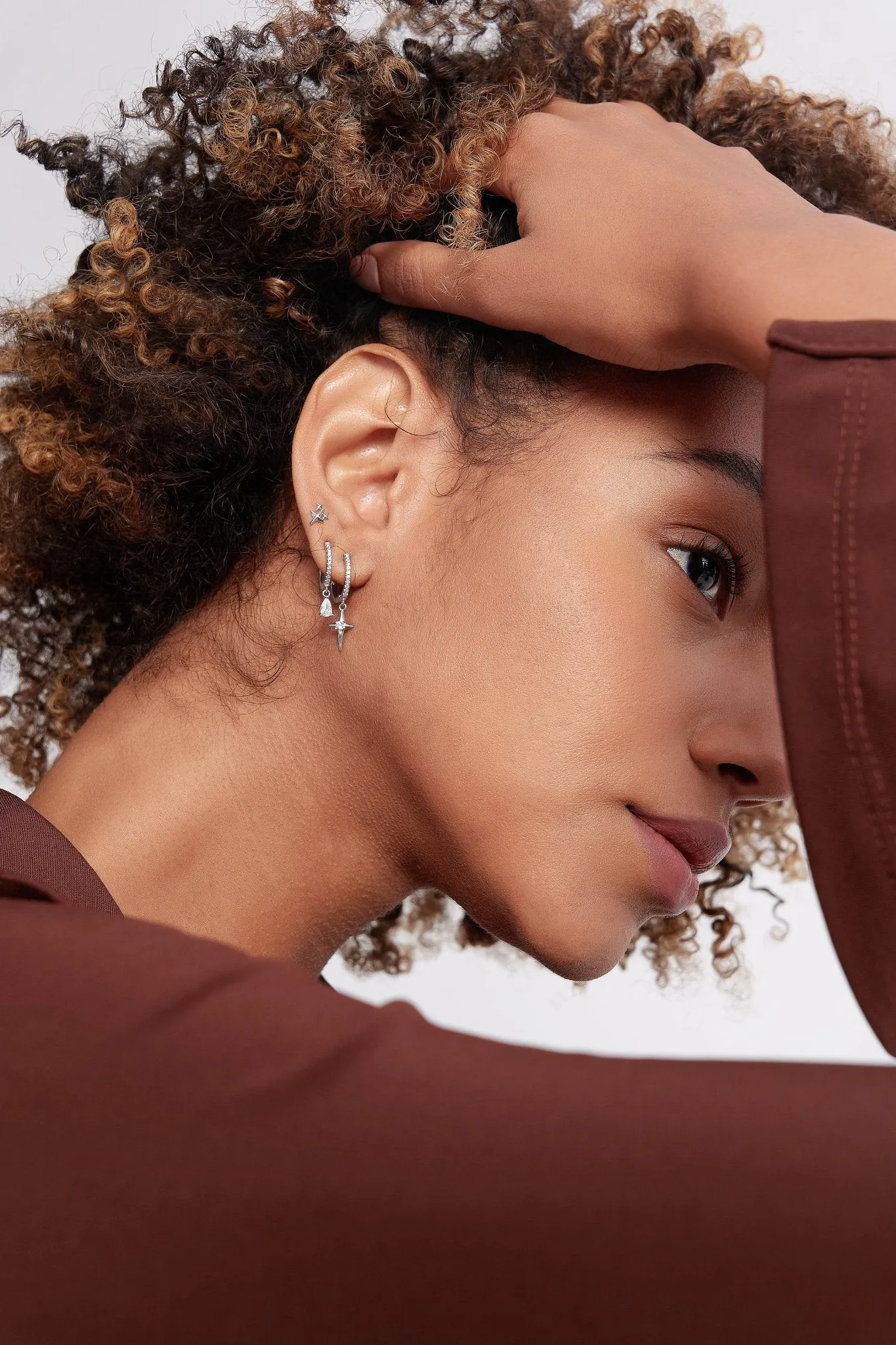 Stars Stud Earrings in Silver