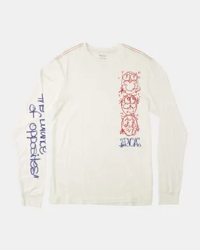 Tc Heads Long Sleeve Tee - Antique White