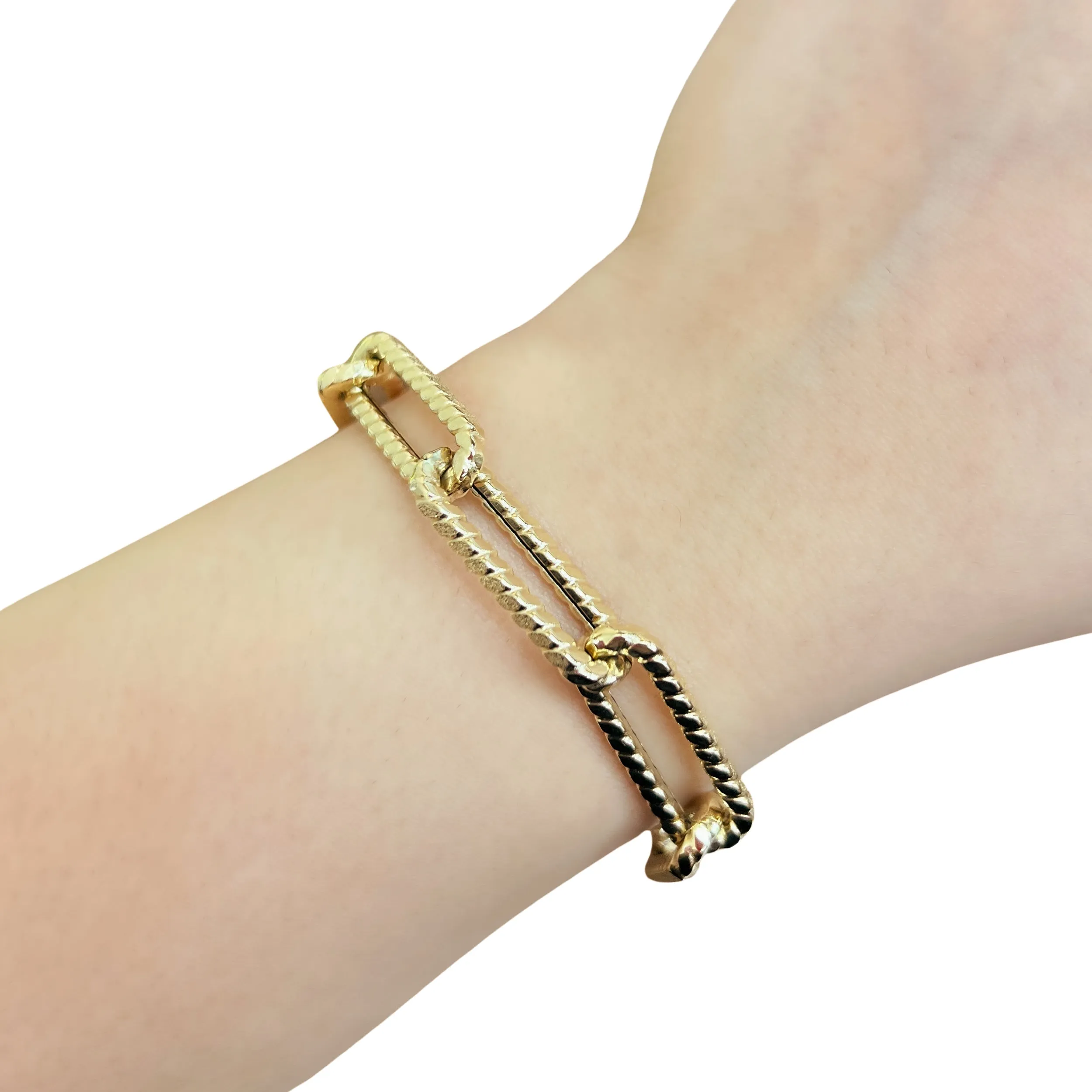 Textured Paperclip Bracelet