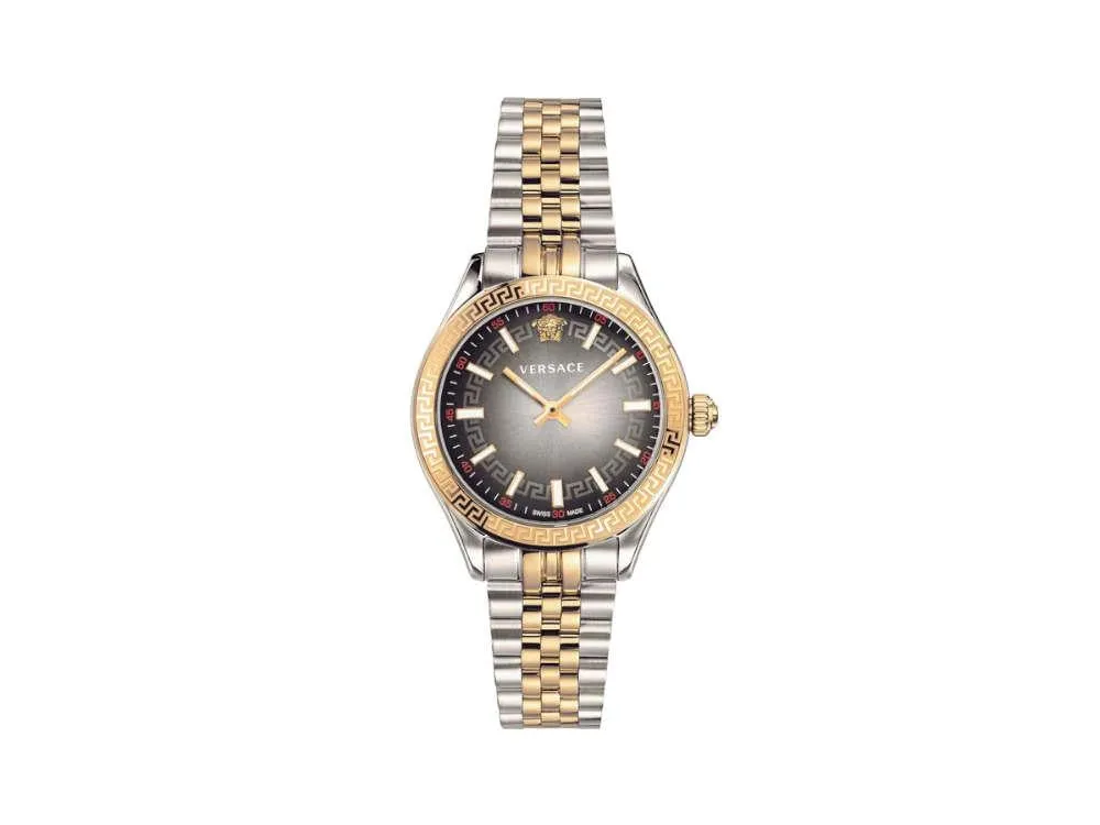 Versace Hellenyium Lady Quartz Watch, PVD Gold, Grey, 36 mm, VEHU00520