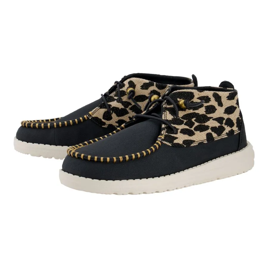 Wendy Mid Boho Mix - Black/Leopard