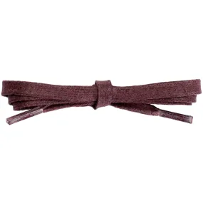 Wholesale Waxed Cotton Flat Dress Laces 1/4 - Burgundy (12 Pair Pack) Shoelaces