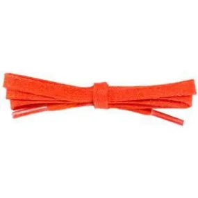 Wholesale Waxed Cotton Flat Dress Laces 1/4 - Citrus Orange (12 Pair Pack) Shoelaces