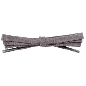 Wholesale Waxed Cotton Flat Dress Laces 1/4 - Dark Gray (12 Pair Pack) Shoelaces