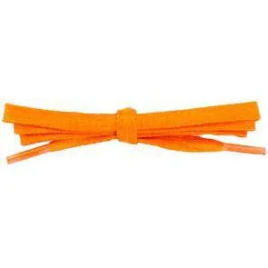 Wholesale Waxed Cotton Flat Dress Laces 1/4 - Fire Orange (12 Pair Pack) Shoelaces