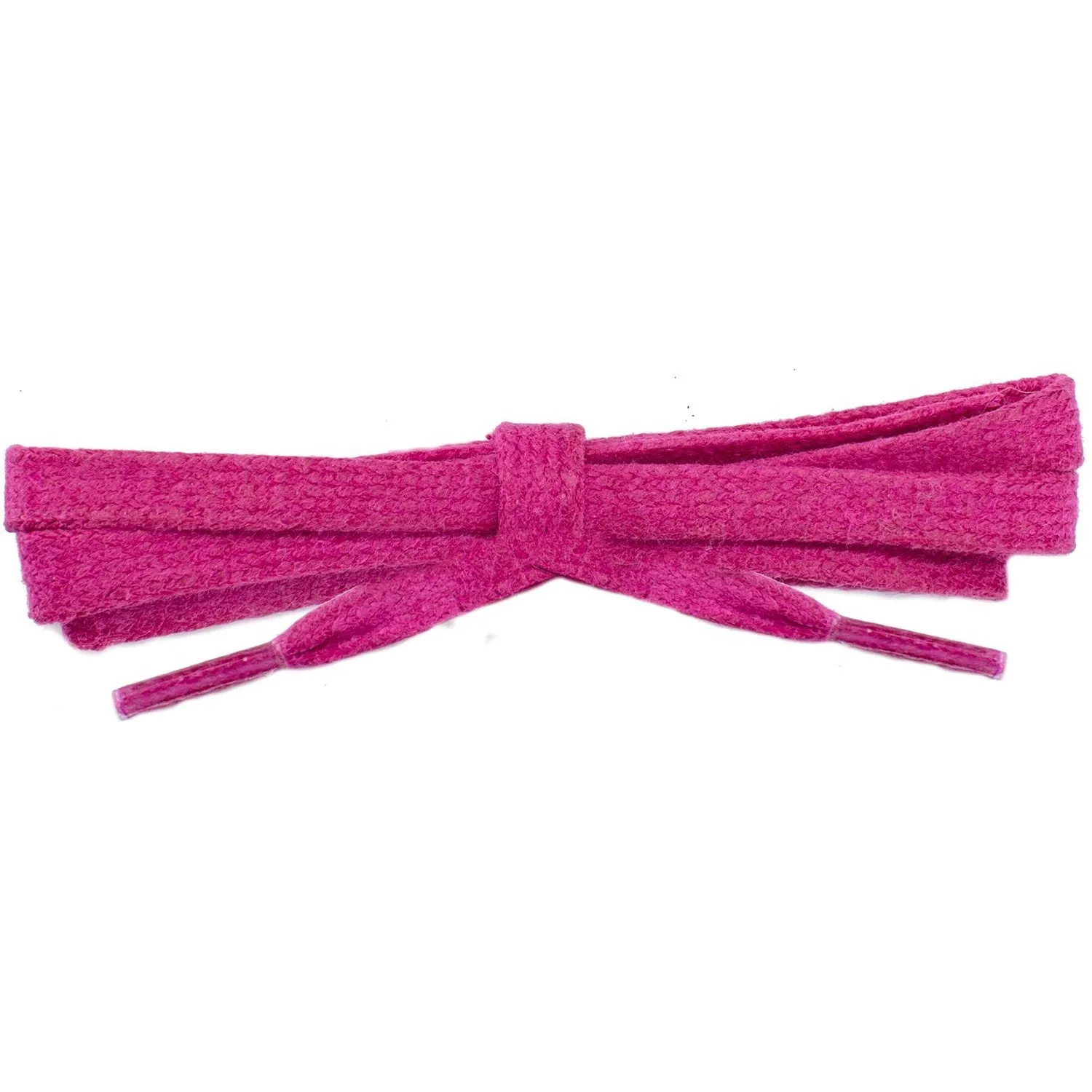 Wholesale Waxed Cotton Flat Dress Laces 1/4 - Fuchsia Red (12 Pair Pack) Shoelaces