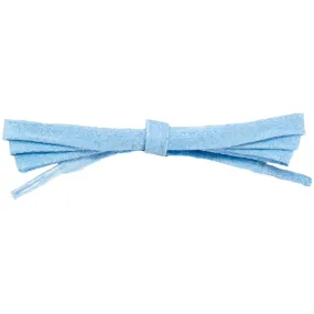 Wholesale Waxed Cotton Flat Dress Laces 1/4 - Light Blue (12 Pair Pack) Shoelaces