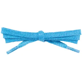 Wholesale Waxed Cotton Flat Dress Laces 1/4 - Neon Blue (12 Pair Pack) Shoelaces