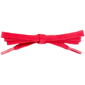 Wholesale Waxed Cotton Flat Dress Laces 1/4 - Red (12 Pair Pack) Shoelaces