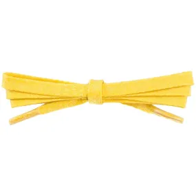 Wholesale Waxed Cotton Flat Dress Laces 1/4 - Yellow (12 Pair Pack) Shoelaces