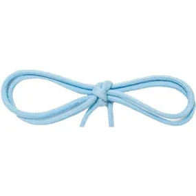 Wholesale Waxed Cotton Thin Round Dress Laces 1/8 - Light Blue (12 Pair Pack) Shoelaces