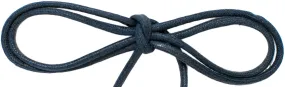 Wholesale Waxed Cotton Thin Round Dress Laces 1/8 - Navy Blue (12 Pair Pack) Shoelaces