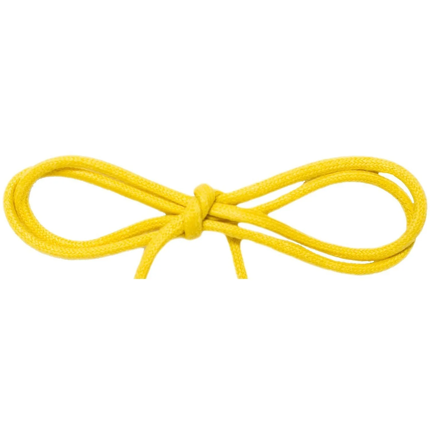 Wholesale Waxed Cotton Thin Round Dress Laces 1/8 - Yellow (12 Pair Pack) Shoelaces